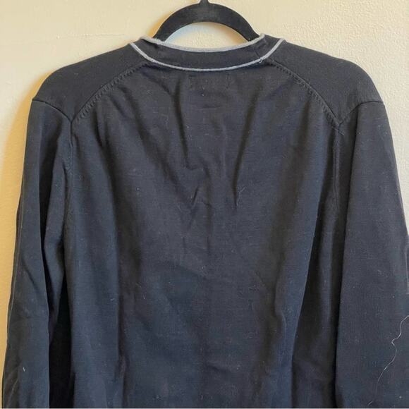 Express L cardigan button down long sleeve black gray - Picture 6 of 7
